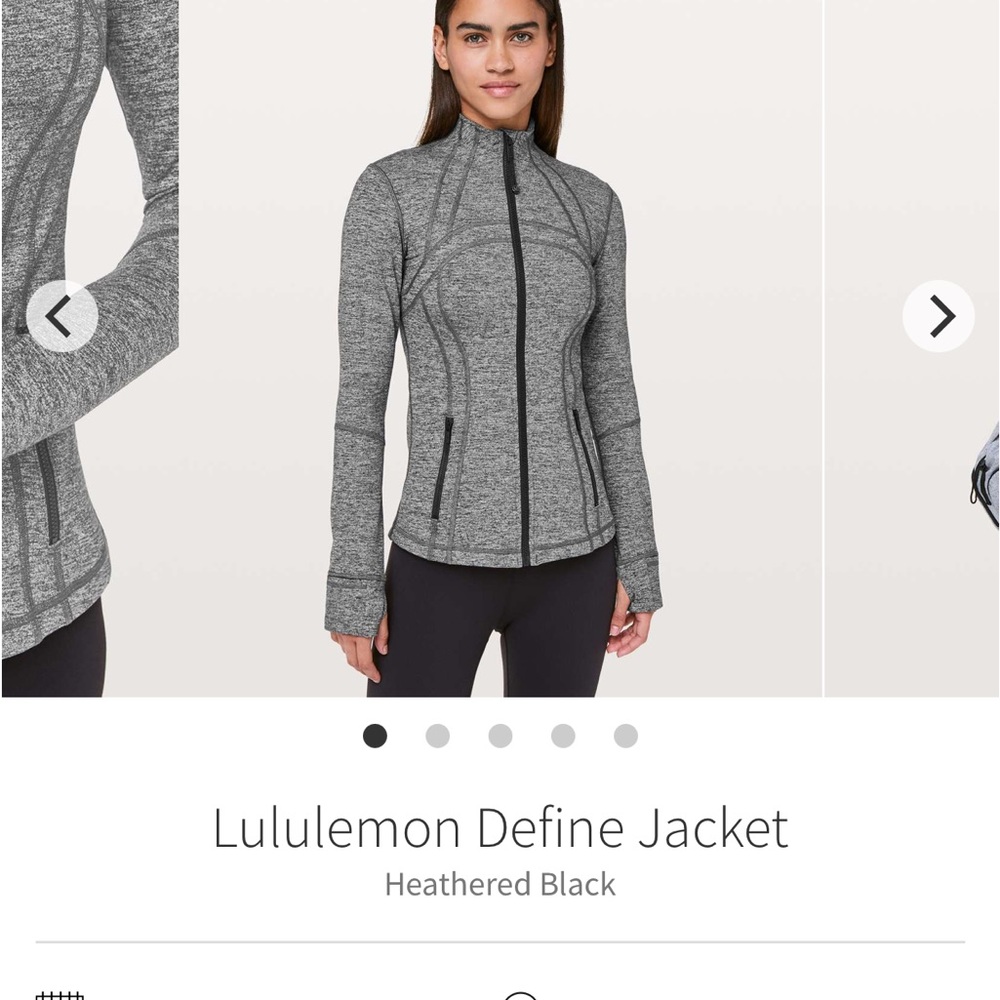 lululemon Define Jacket in a heathered grey color. Size 6